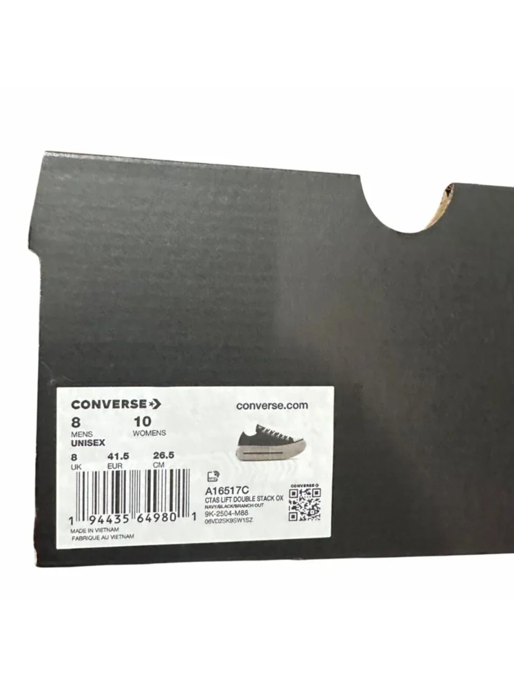 ⭐Converse Lift Double Stack Platform Plaid 10 Womens Shoes Sneaker Black A16517C